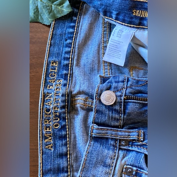 Men’s Ripped Blue Extreme Flex Skinny Jeans Size 28 x 32 - Picture 3 of 3